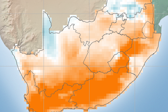 South Africa Wind Anomaly Map August 2024 ArcVera Renewables