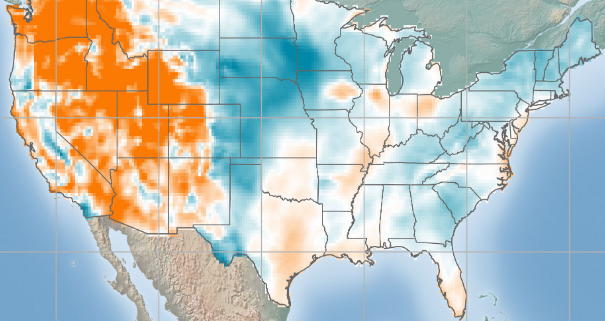 USA - Wind Anomaly Map - February 2021 | ArcVera Renewables