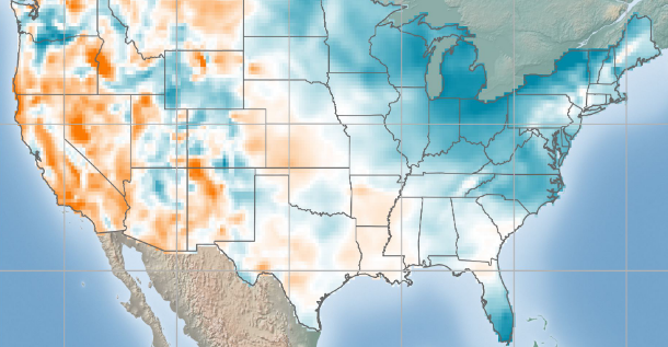 USA - Wind Anomaly Map - January 2021 | ArcVera Renewables