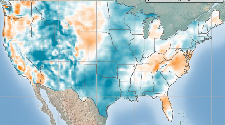 USA - Wind Anomaly Map - July 2021 | ArcVera Renewables