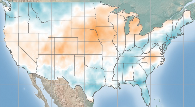 USA - Solar Anomaly Map - August 2021 | ArcVera Renewables