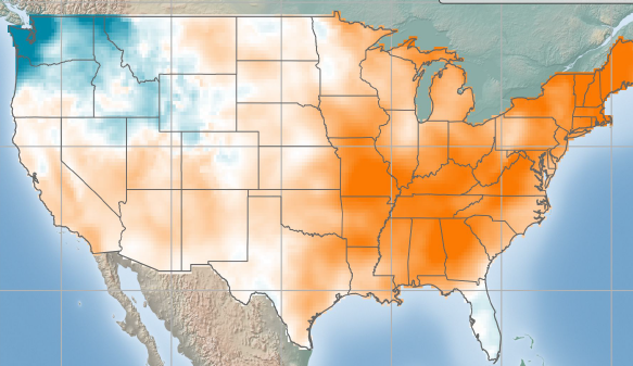 USA - Solar Anomaly Map - November 2021 | ArcVera Renewables