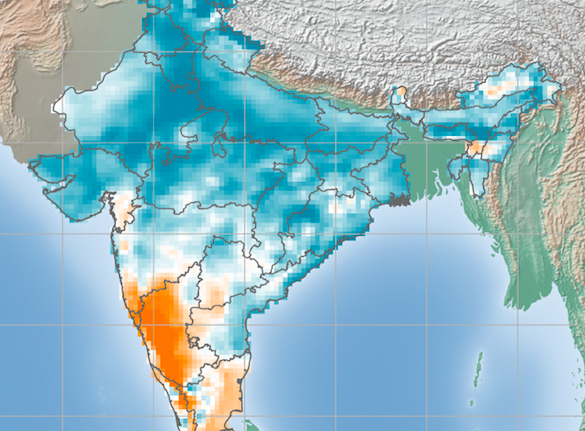 India - Wind Anomaly Map - March 2023 | ArcVera Renewables