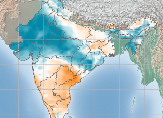 India - Wind Anomaly Map - July 2023 | ArcVera Renewables