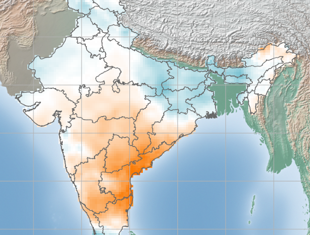 India Solar October Map 